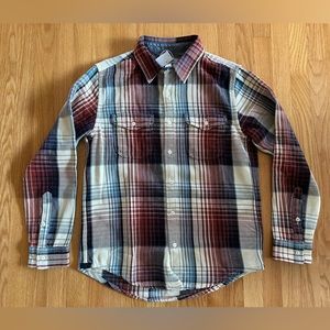 Outerknown Men’s Blanket Shirt L Henna Rogue Plaid
